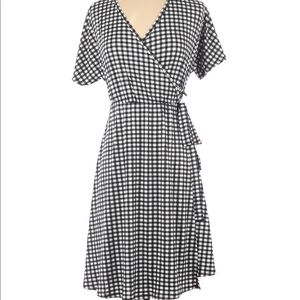 Gingham wrap dress NWT